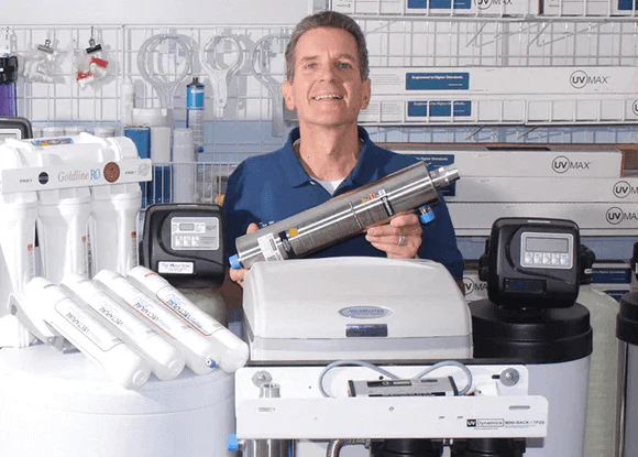 Water eStore founder with water filtration products